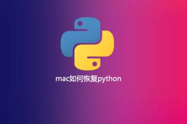如何在 mac 上恢复 python